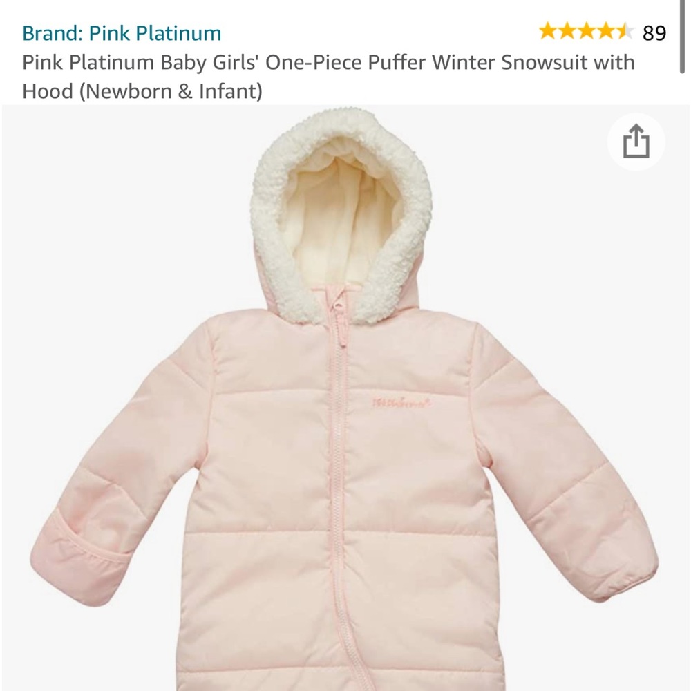 Pink snowsuit